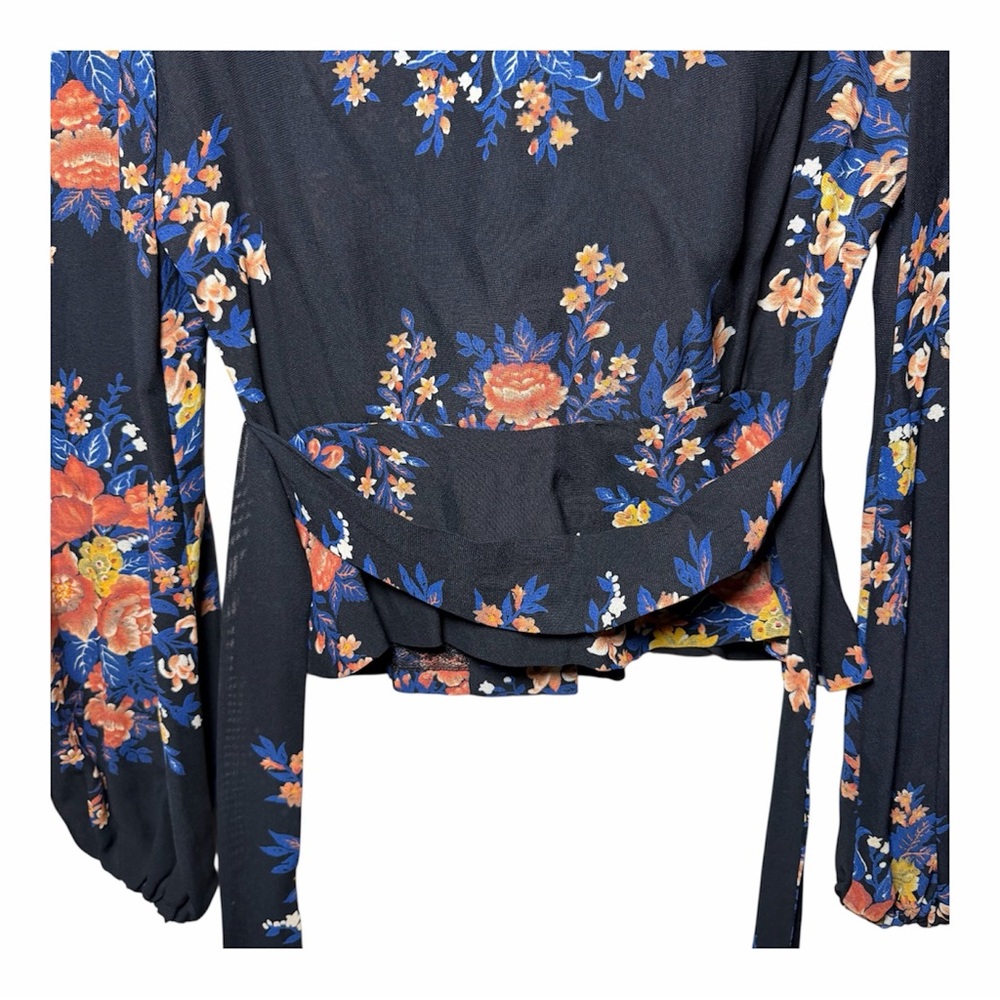 70s Floral Ruffle Top Sundays Child California S Boho Hippie Peplum Vintage - Picture 4 of 13